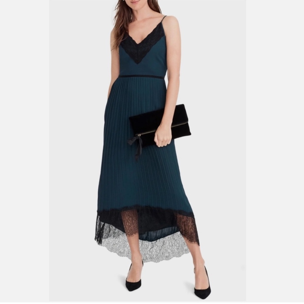 J. Crew Collection Spaghetti-Strap Pleated Midi Dress